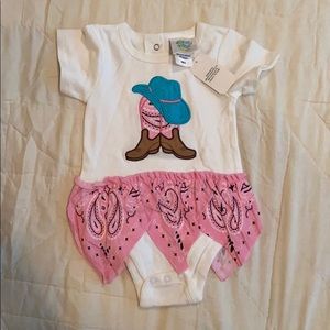 Cowboy boots onesie